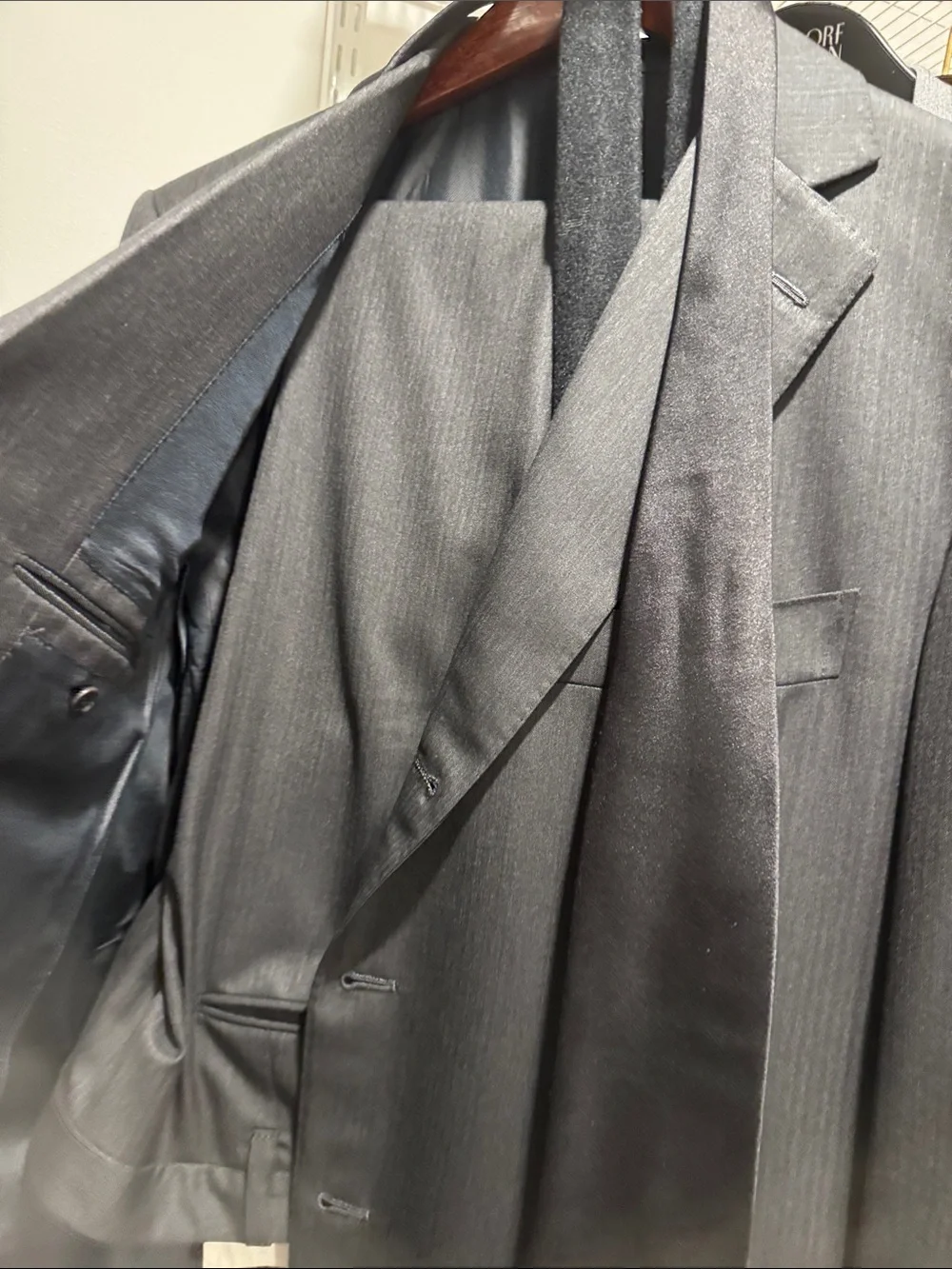 Men's Dark Gray Tailored Suit Jacket
